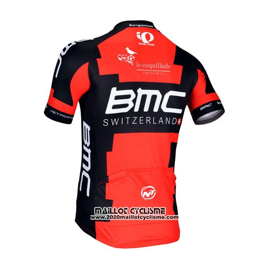 2014 Maillot Ciclismo BMC Rouge et Noir Manches Courtes et Cuissard